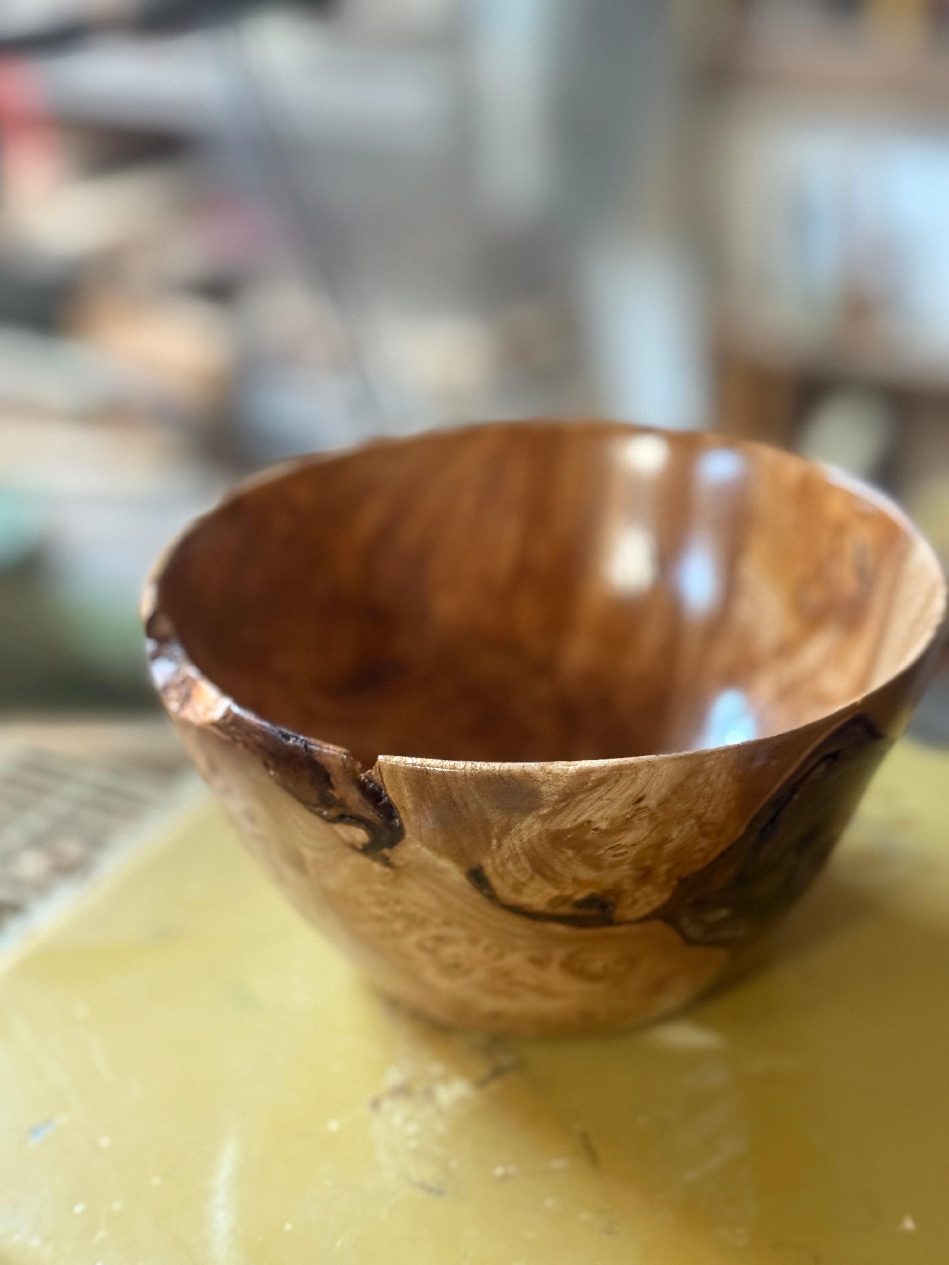Spalted maple burl bowl