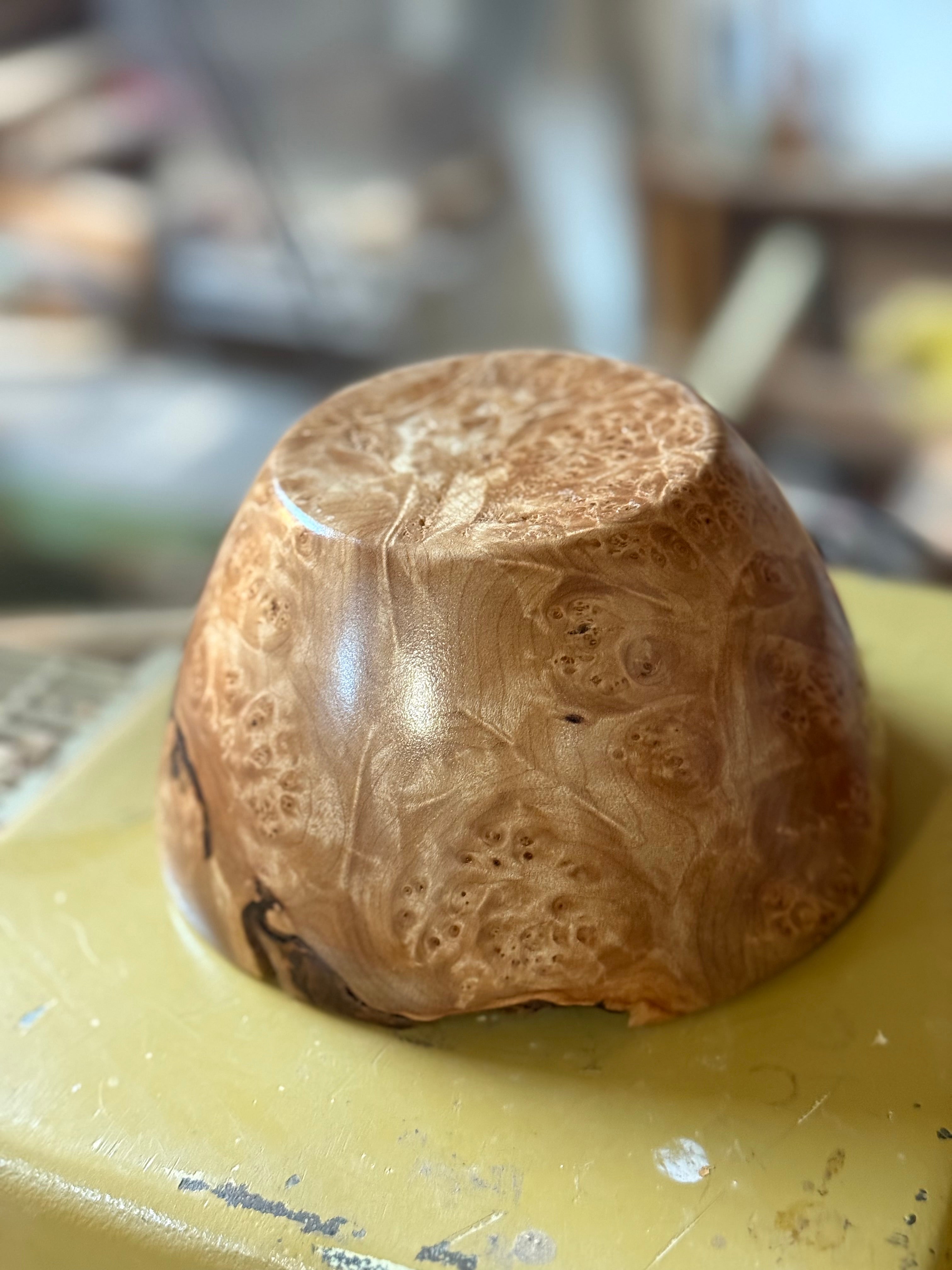 Spalted maple burl bowl